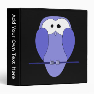 Owl at Night. Blue, black. Binder