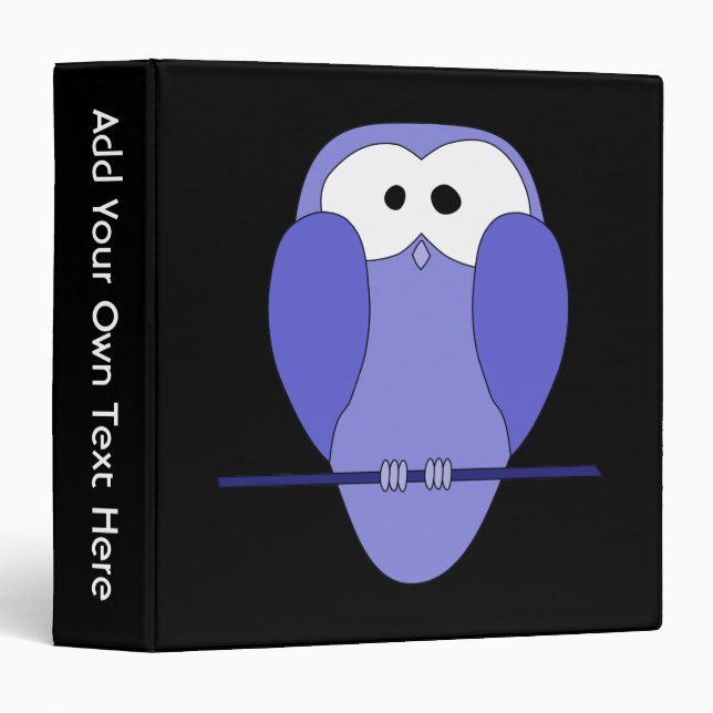 Owl at Night. Blue, black. Binder (Front/Spine)