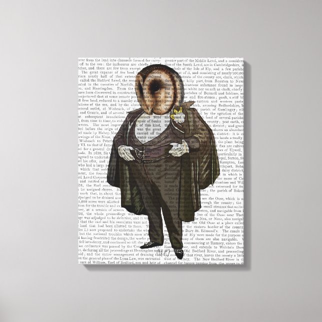 Owl At the Opera Canvas Print (Front)