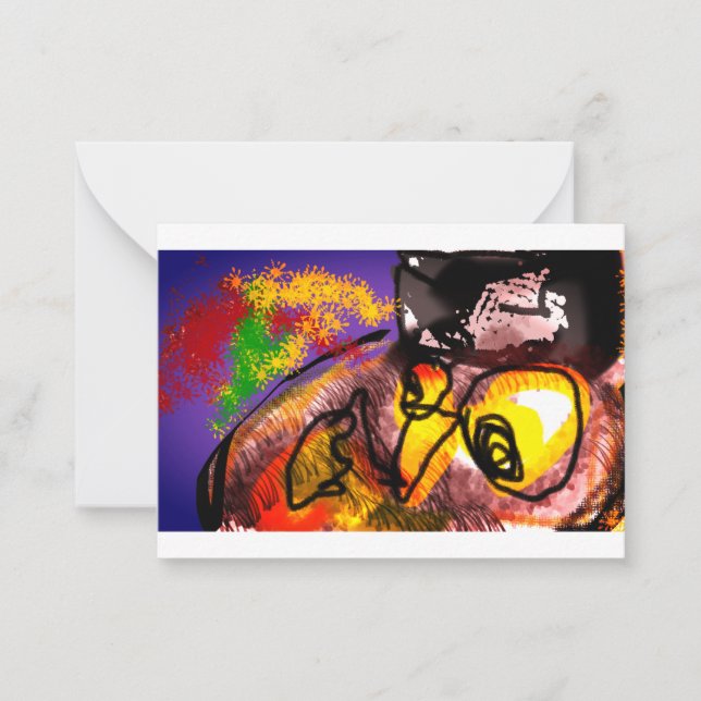 Owl autumn fly  card (Front)