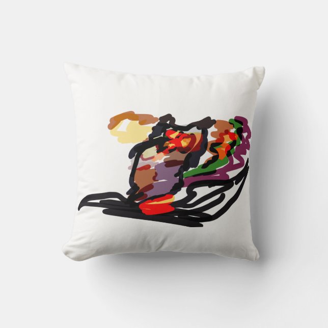 Owl autumn joy fal throw pillow (Front)