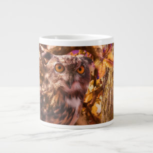 OWL AUTUMN MOON RISING LARGE COFFEE MUG