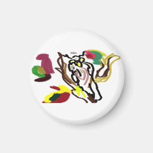 Owl autumn oil magnet