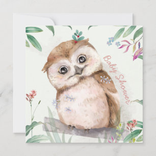 Owl Baby Shower Invitation