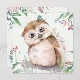 Owl Baby Shower Invitation