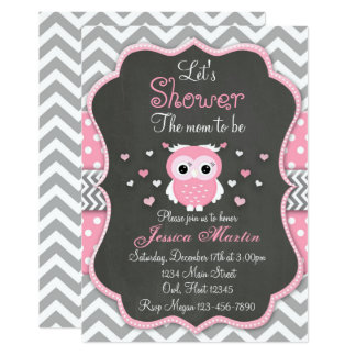 owl baby shower invitations