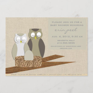 Owl Baby Shower invites