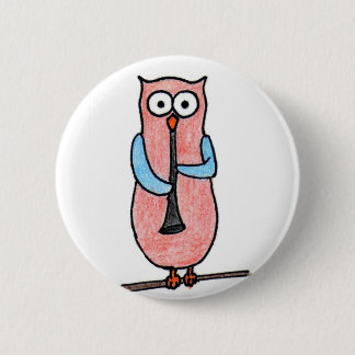 Owl Badge 2 Inch Round Button