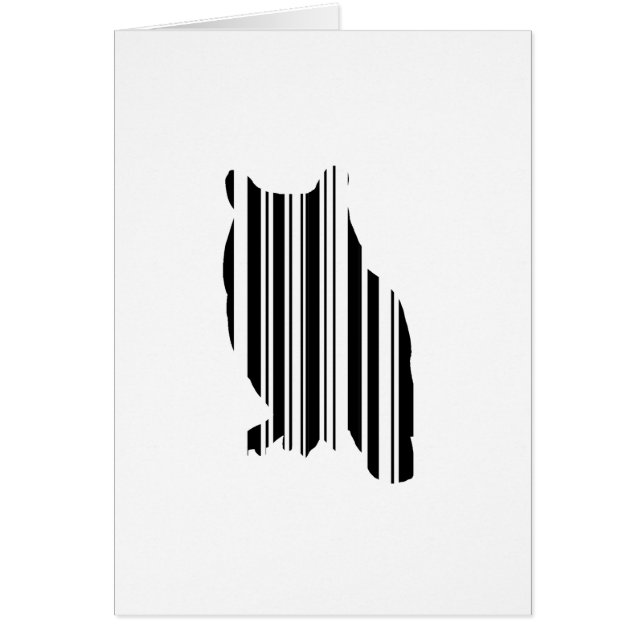 OWL BAR CODE Bird Barcode Avian Design Pattern (Front)