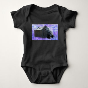 Owl Barn Shed Baby Bodysuit