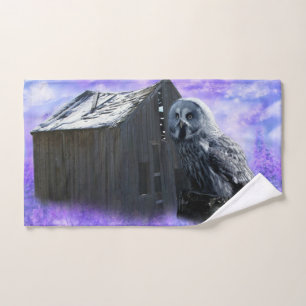 Owl Barn Shed Hand Towel