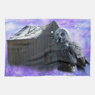 Owl Barn Shed Kitchen Towel