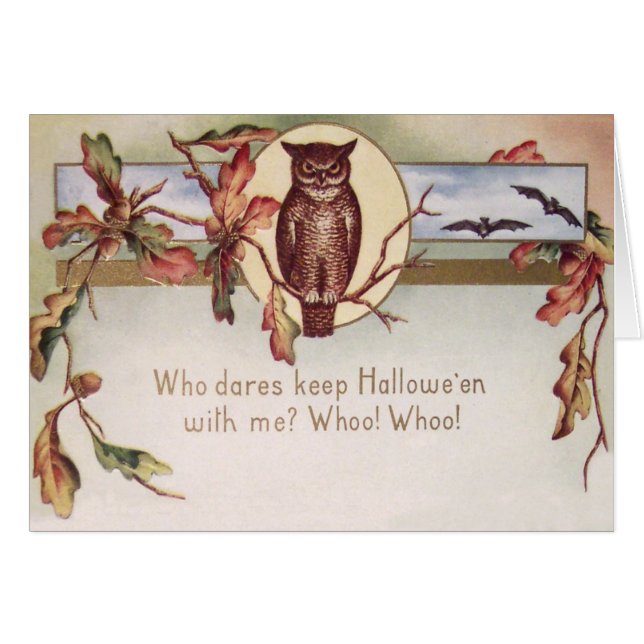 Owl Bat Autumn Fall Colour Leaves Leaf (Front Horizontal)