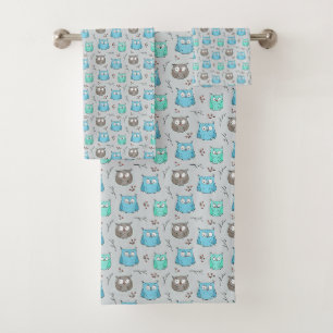 Owl Bath Towel Set