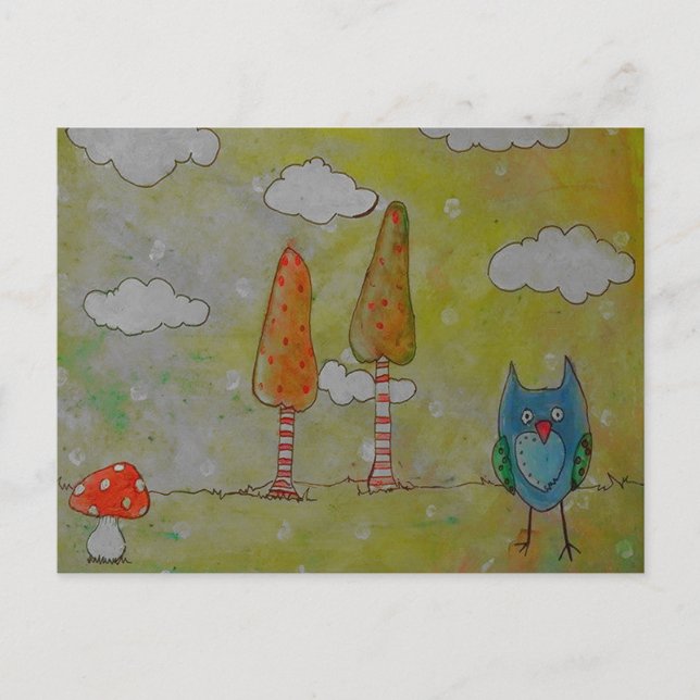 owl be darned postcard (Front)