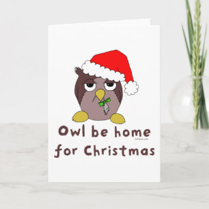 Owl Be Home Holiday Card