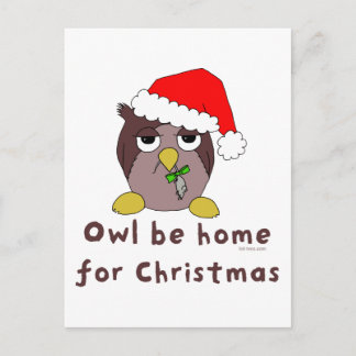 Owl Be Home Postcard