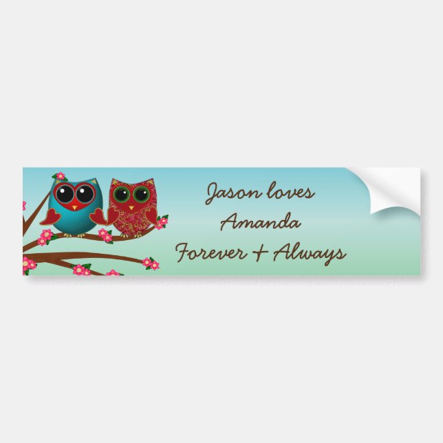 Owl be loving you-Bumper Sticker (Front)