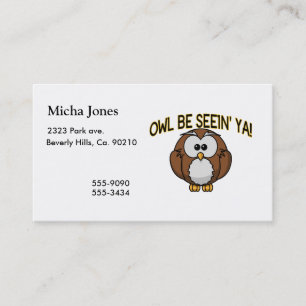 Owl Be Seein' Ya Business Card