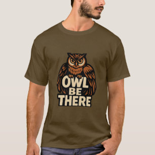 Owl Be There T-shirt chevalet gras