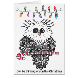 Owl be Thinking of You This Christmas Card