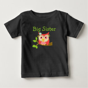 Owl Big Sister Baby T-Shirt