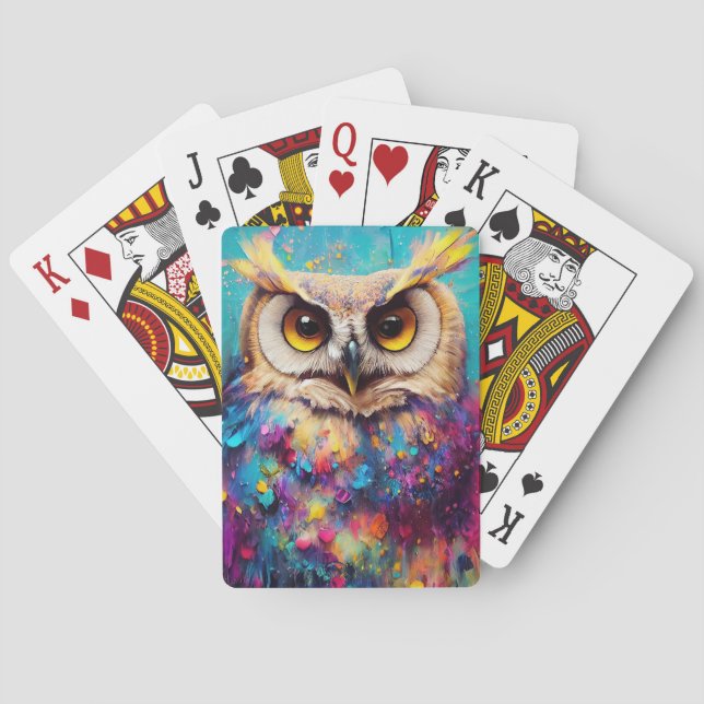 Owl Bird Animal Discovery Adventure Nature Planet  Playing Cards (Back)