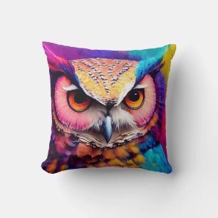 Owl Bird Animal Discovery Adventure Nature Planet Throw Pillow