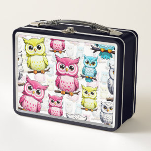 Owl Bird Colourful Design  Metal Lunch Box