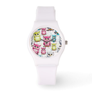 Owl Bird Colourful Design Watch