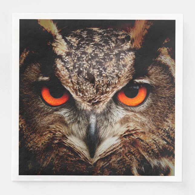owl bird eyes eagle napkin (Front)