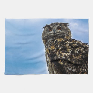 Owl Bird Feathers Animal Nature Destiny Peace Love Kitchen Towel