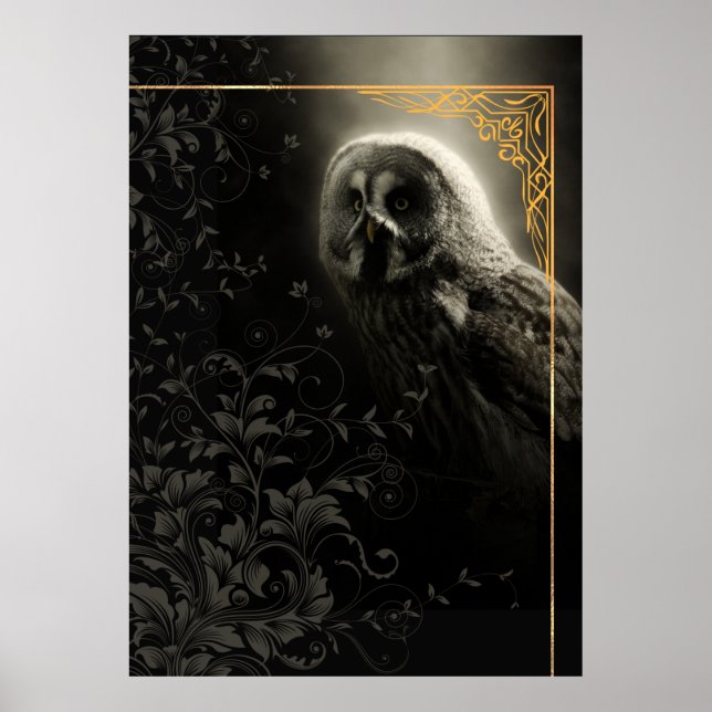 Owl, Bird of prey, Bird Poster (Front)