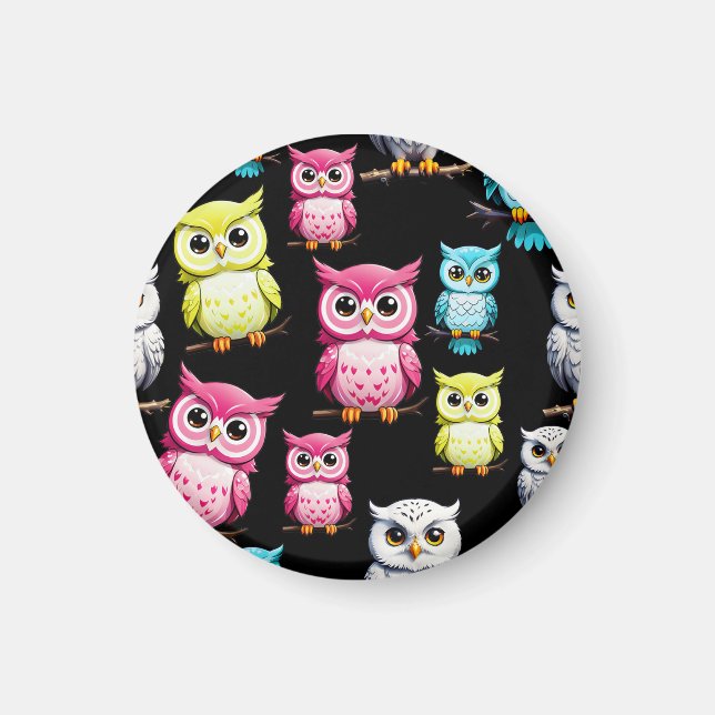 Owl Birds Cute Design  Magnet (Front)