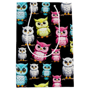 Owl Birds Cute Design Medium Gift Bag