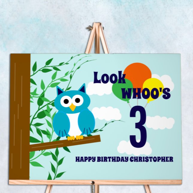 Owl Birthday Acrylic Sign (Creator Uploaded)
