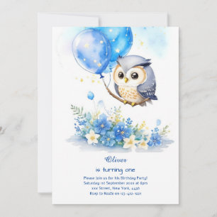 Owl Birthday Invitation