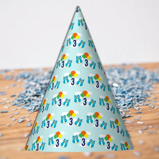 Owl Birthday Party Hat (Creator Uploaded)