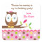 Owl Birthday Party Thank you Favour Stickers Label