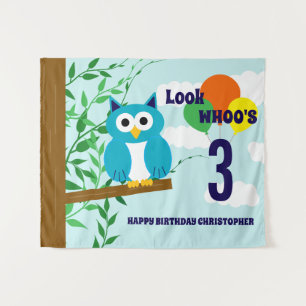 Owl Birthday Tapestry