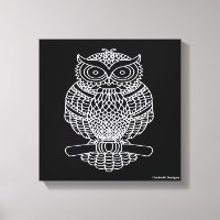 Owl (black) - Canvas