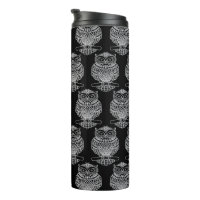 Owl (black) - Thermal Tumbler