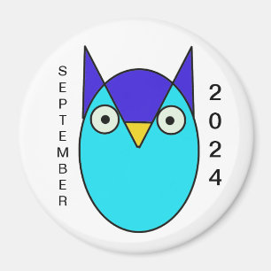 Owl, blue magnet