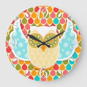 Owl Boheme White Owl Clock