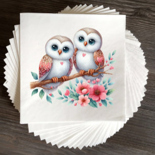 Owl Boho Rustic Country Woodland Wedding Napkin