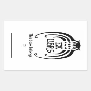 Owl Bookplate Sticker