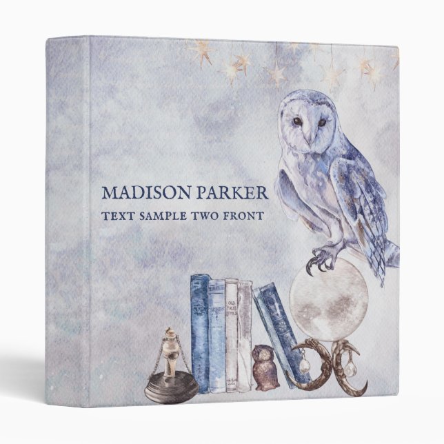 Owl & Books  Binder (Front/Spine)