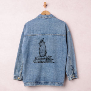 Owl Books Knowledge Denim Jacket
