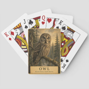 Owl Boreal Forest VINTAGE Playing Cards