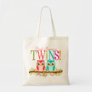 Owl Boy and Girl Twins - Proud Mommy Custom Tote